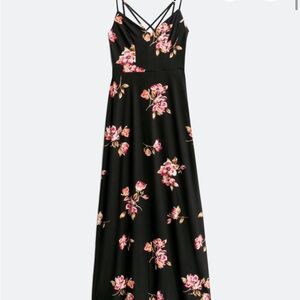 Nine Britton Black Floral Maxi Dress